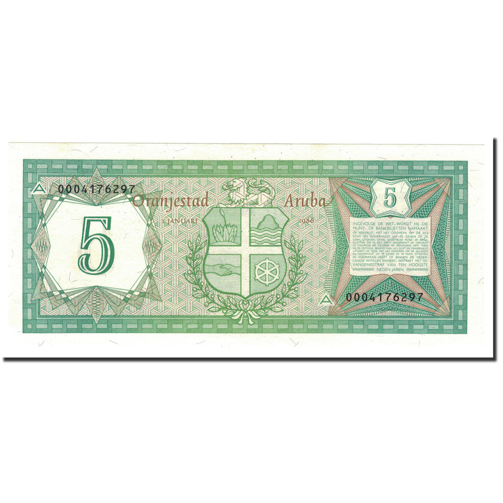 Banknote, Aruba, 5 Florin, 1986, 1986-01-01, KM:1, UNC(65-70)