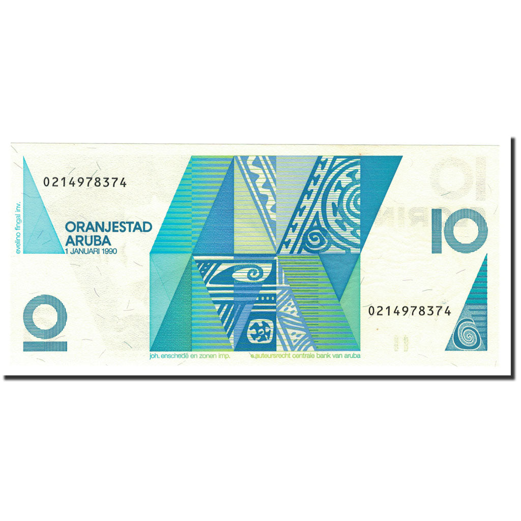 Banknote, Aruba, 10 Florin, 1990, 1990-01-01, KM:7, UNC(65-70)