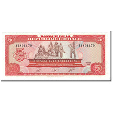 Banknote, Haiti, 5 Gourdes, 1989, KM:255a, UNC(65-70)