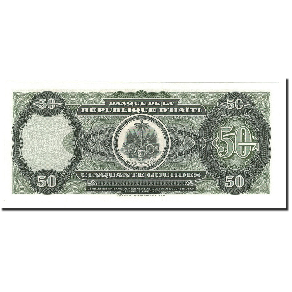 Banknote, Haiti, 50 Gourdes, 1991, KM:257a, UNC(65-70)