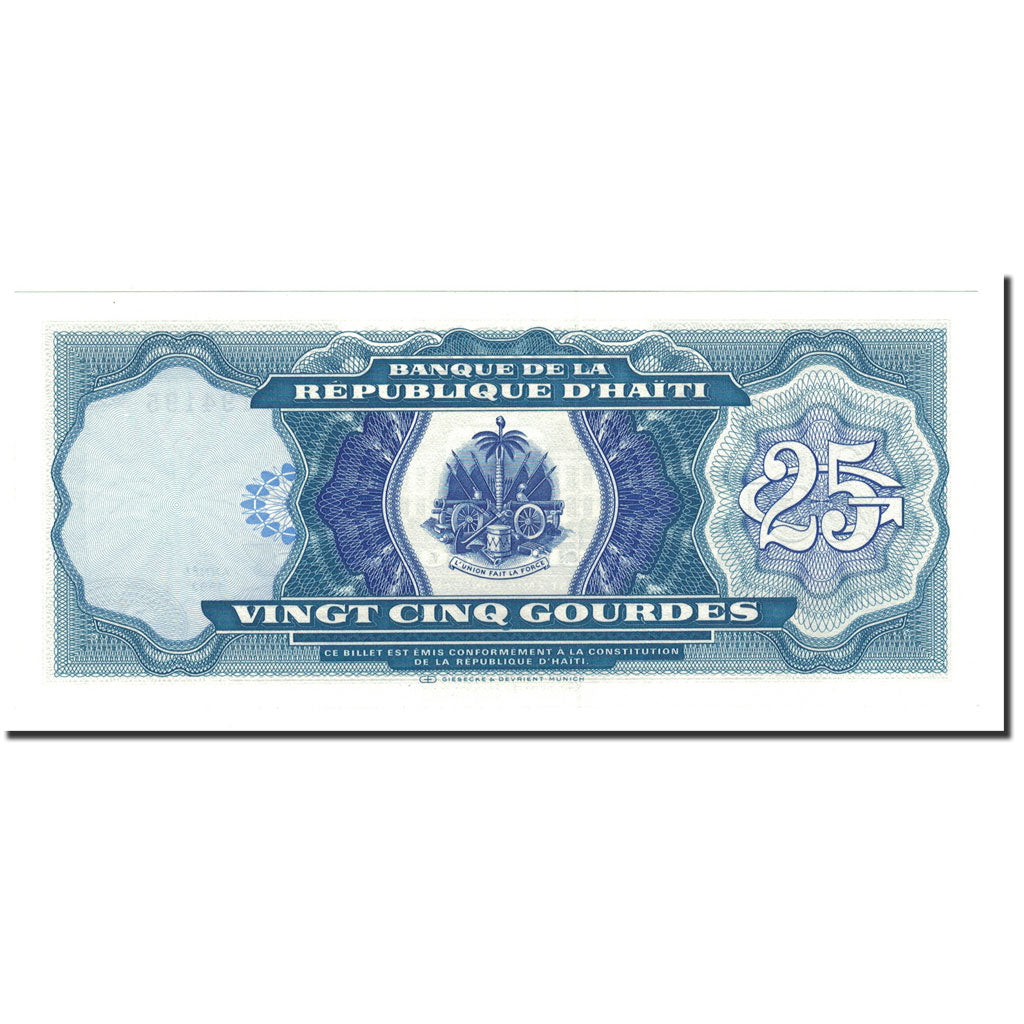 Banknote, Haiti, 25 Gourdes, 1993, KM:262a, UNC(65-70)