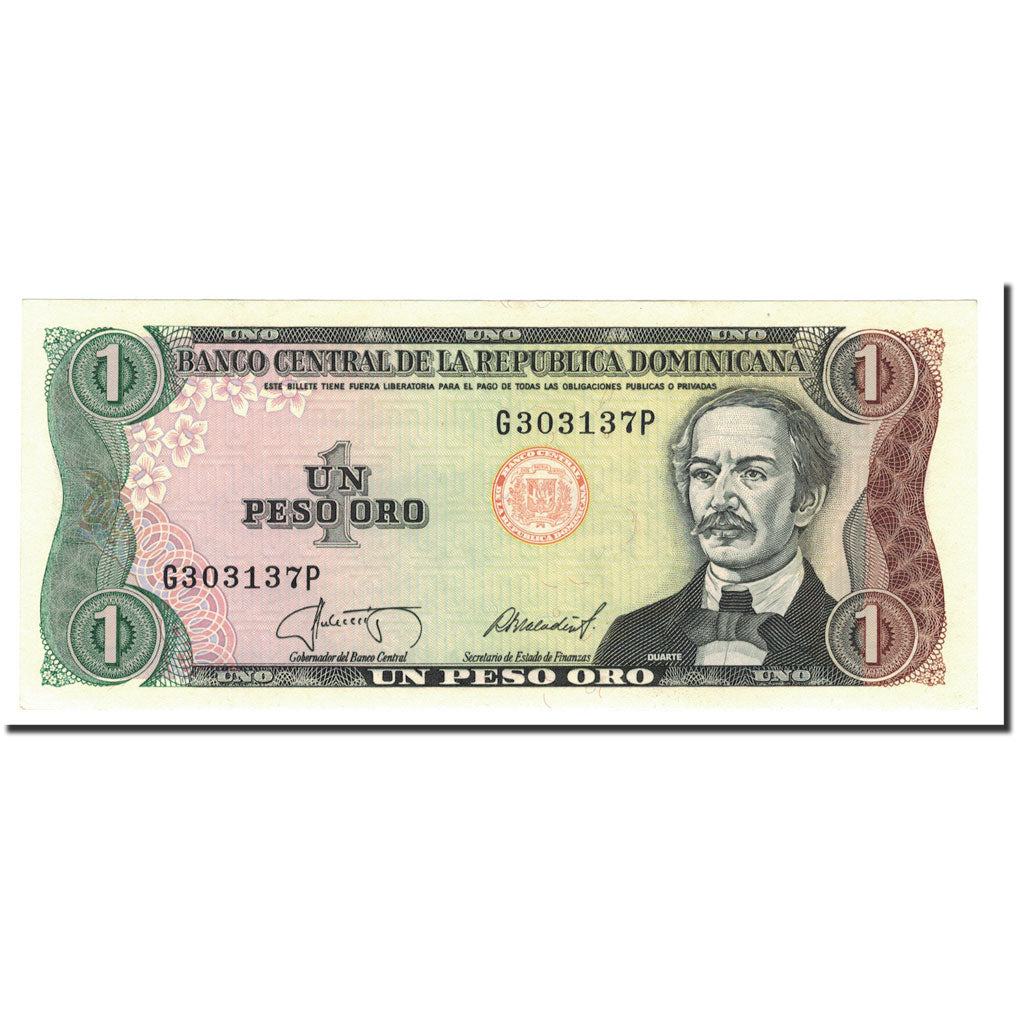 Banknote, Dominican Republic, 1 Peso Oro, 1987, KM:126b, UNC(65-70)