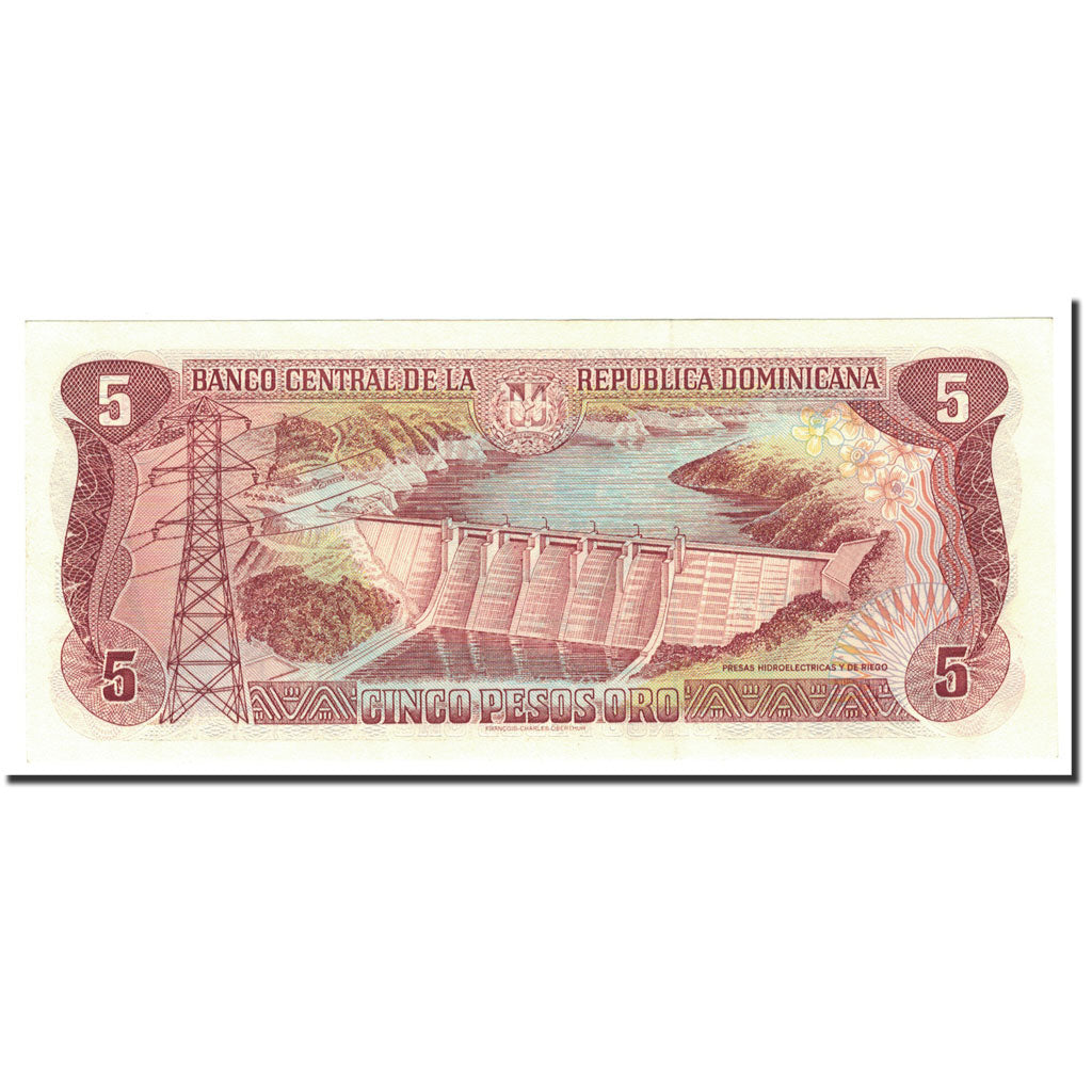 Banknote, Dominican Republic, 5 Pesos Oro, 1997, KM:152b, UNC(65-70)