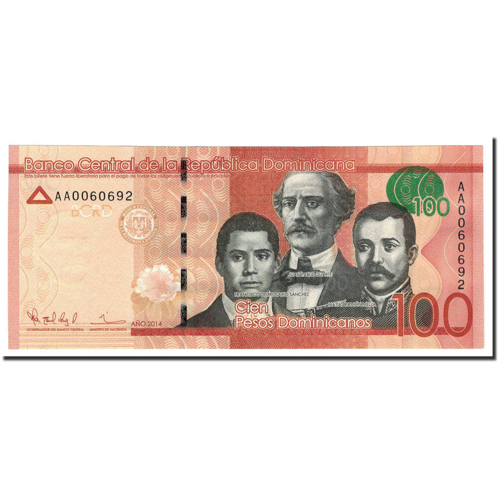 Banknote, Dominican Republic, 100 Pesos Dominicanos, 2014, UNC(65-70)