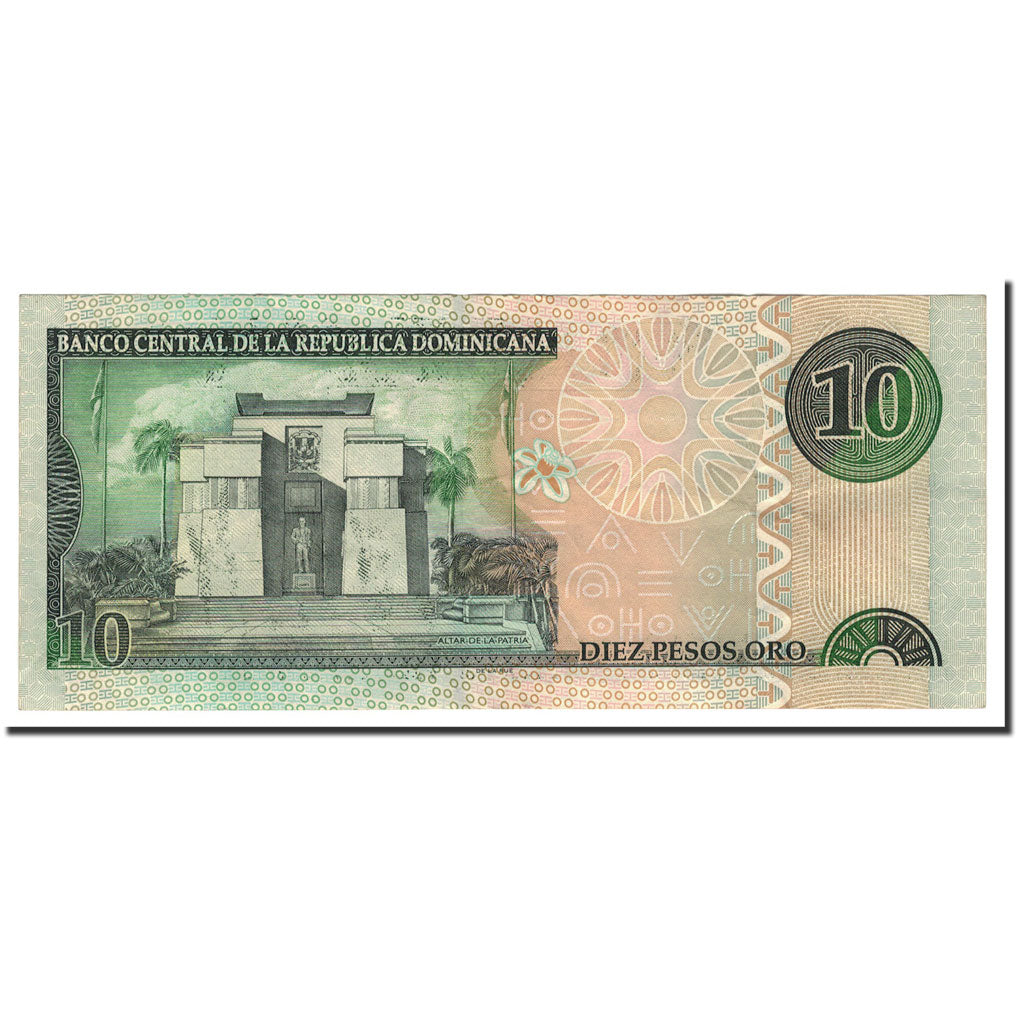Banknot, Republika Dominikany, 10 Pesos Oro, 2003, KM:168c, AU(55-58)