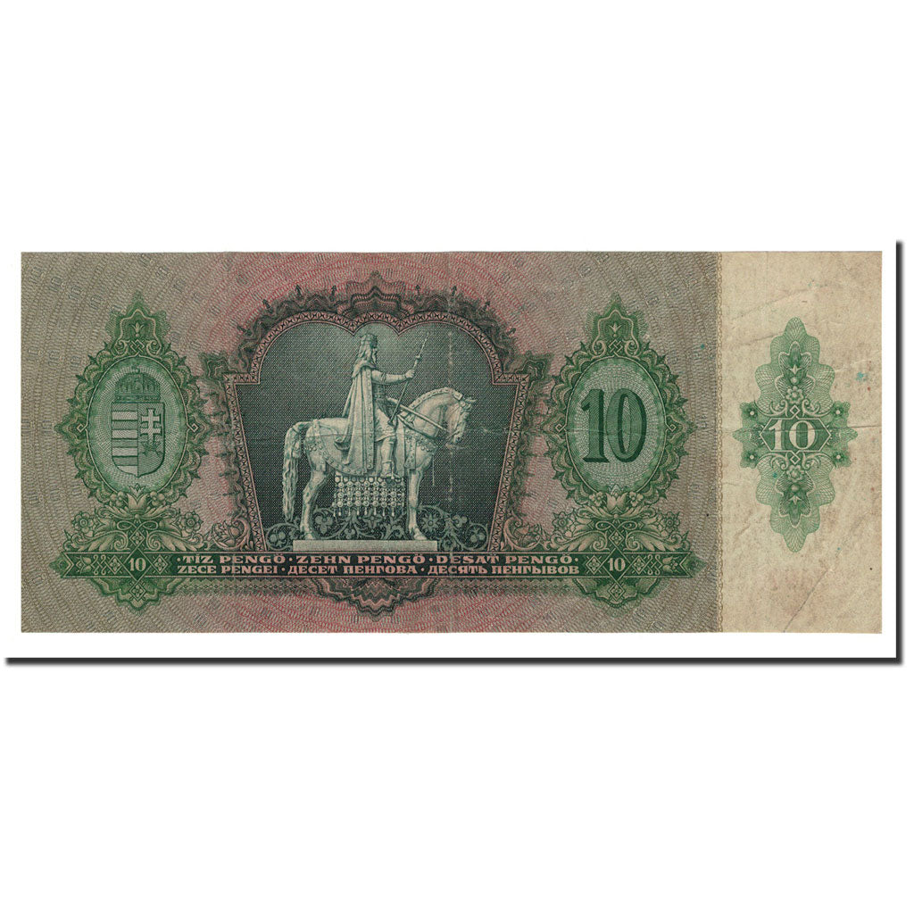Banknot, Węgry, 10 Pengö, 1936, 1936-12-22, KM:100, VF(30-35)