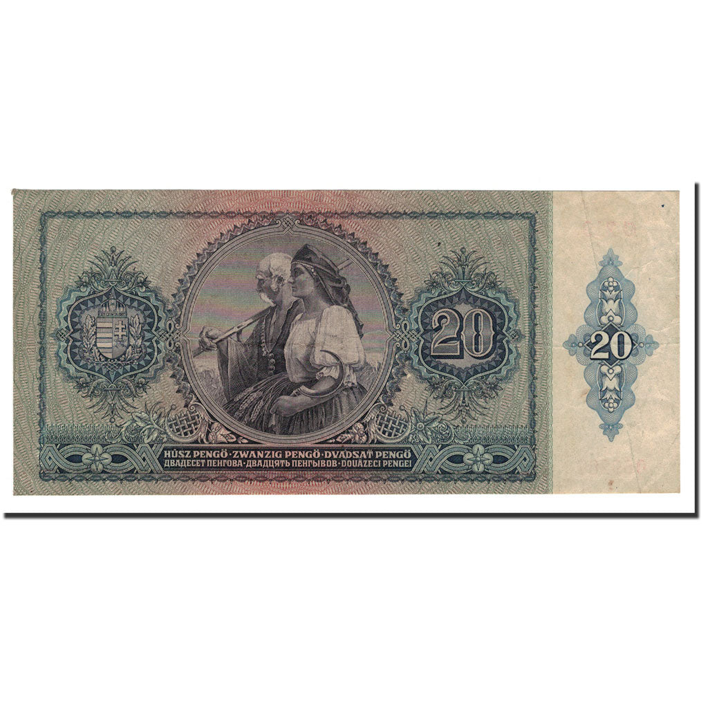 Banknote, Hungary, 20 Pengö, 1941, 1941-01-15, KM:109, VF(30-35)