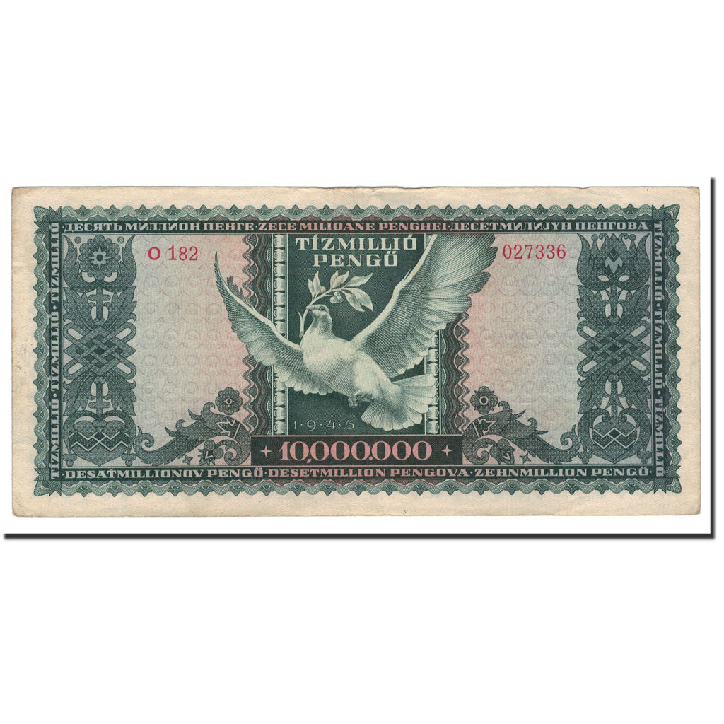 Billet, Hongrie, 10,000,000 Pengö, 1945, 1945-11-16, KM:123, TB+