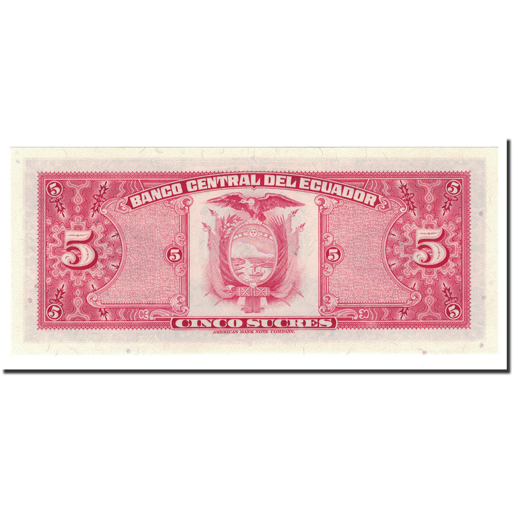 Banknote, Ecuador, 5 Sucres, 1983, 1983-04-20, KM:108b, UNC(65-70)