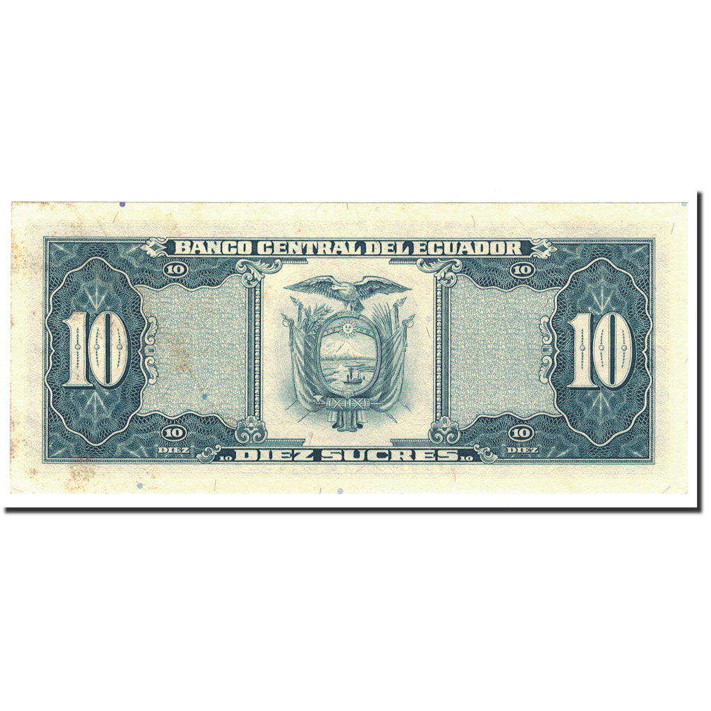 Banknote, Ecuador, 10 Sucres, 1988, 1988-11-22, KM:121, UNC(63)