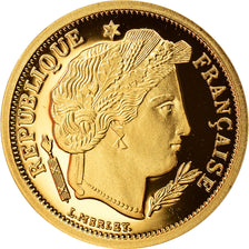 France, Medal, Reproduction 5 Francs Cérès, 1889, MS(65-70), Gold