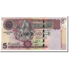 Banknote, Libya, 5 Dinars, 2004, Undated, KM:69a, UNC(65-70)