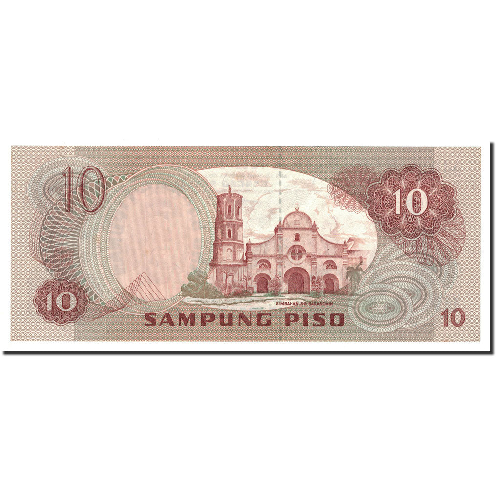Billet, Philippines, 10 Piso, Undated, KM:161d, SPL+
