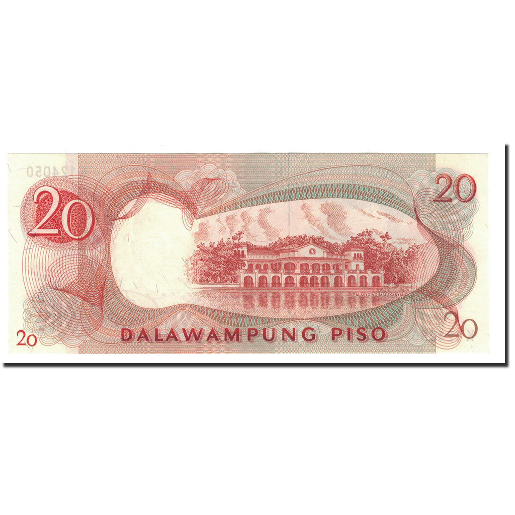 Banknote, Philippines, 20 Piso, undated (1969), KM:145a, UNC(65-70)