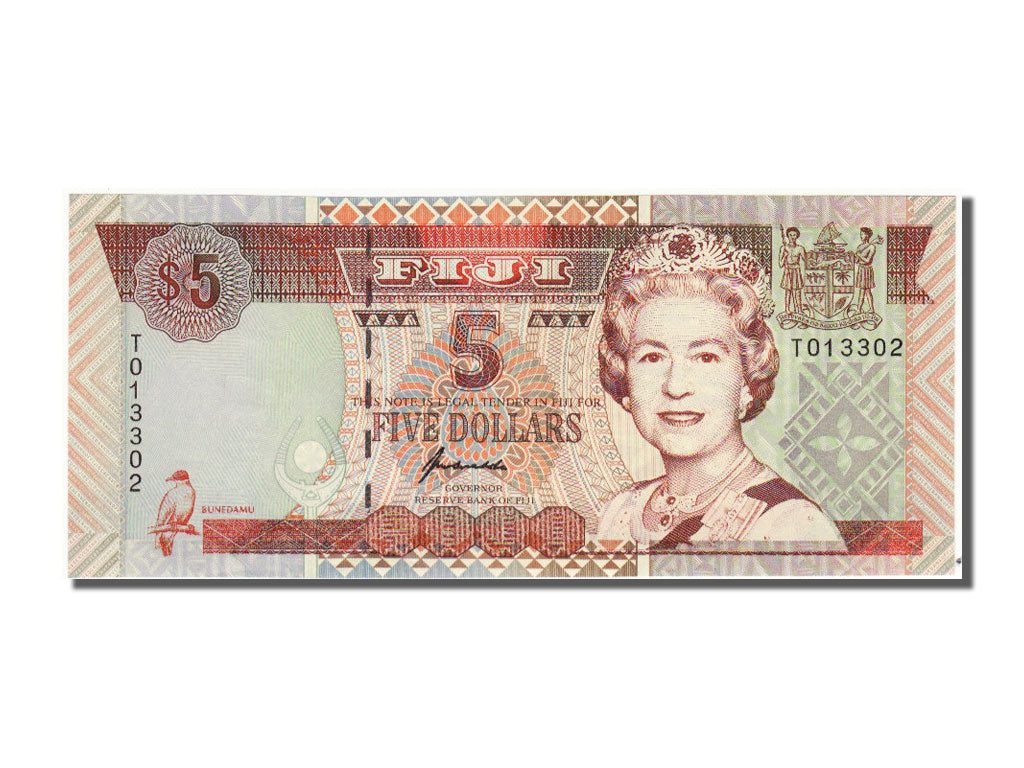 Fiji, 5 Dollars, KM #101a, UNC(65-70), T 013302