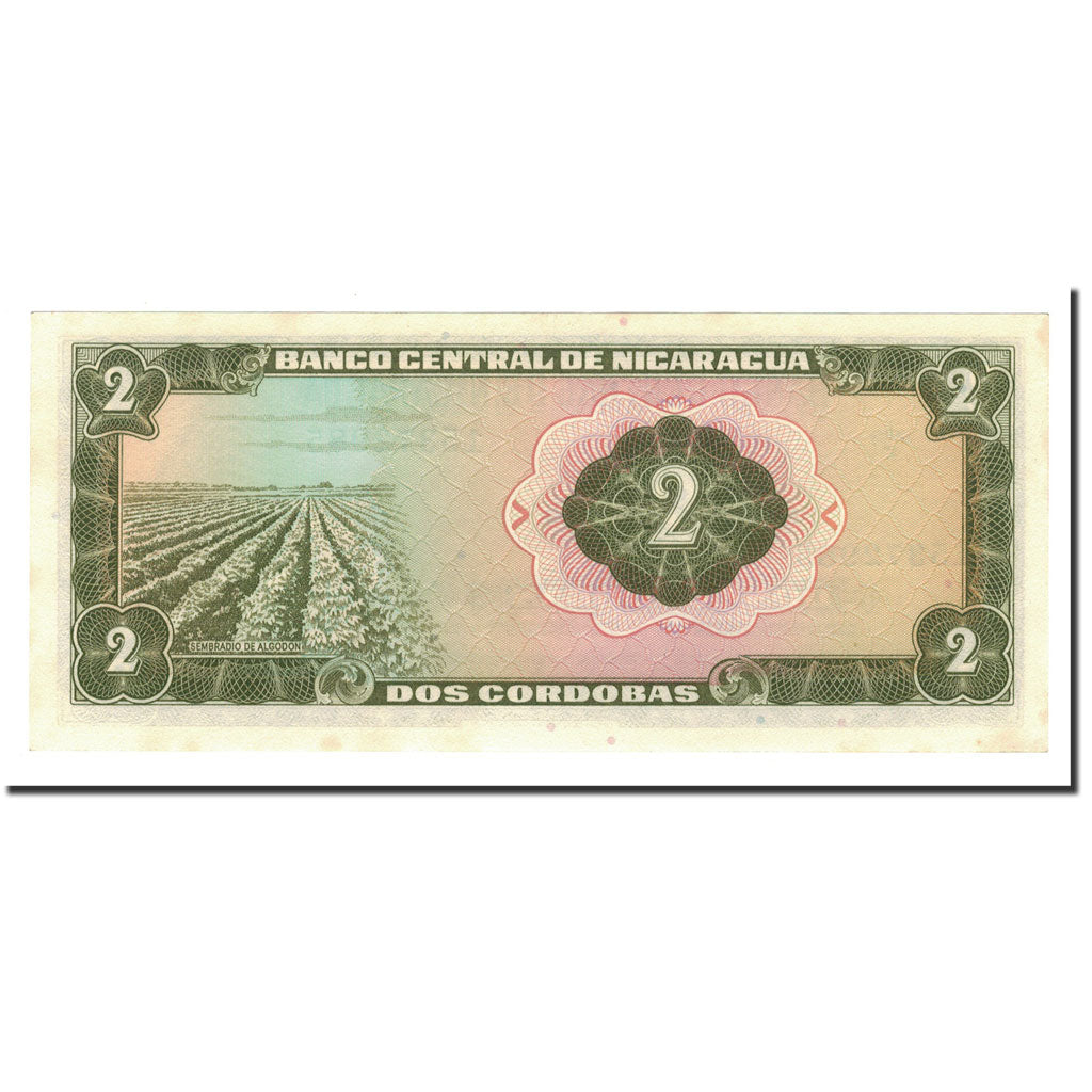 Banknote, Nicaragua, 2 Cordobas, 1972, KM:121a, UNC(65-70)
