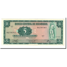 Banknote, Nicaragua, 5 Cordobas, 1972, KM:122, UNC(65-70)