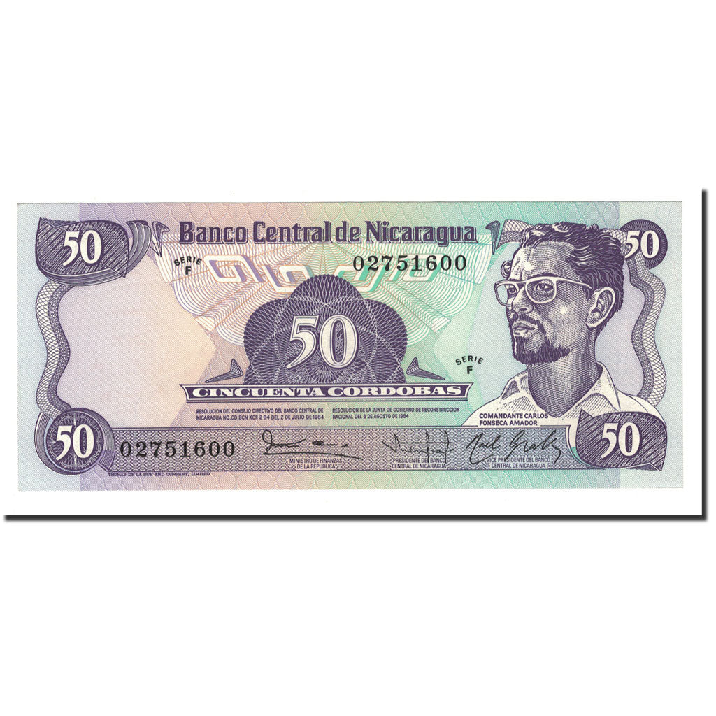 Biljet, Nicaragua, 50 Cordobas, L.1984, KM:140, NIEUW