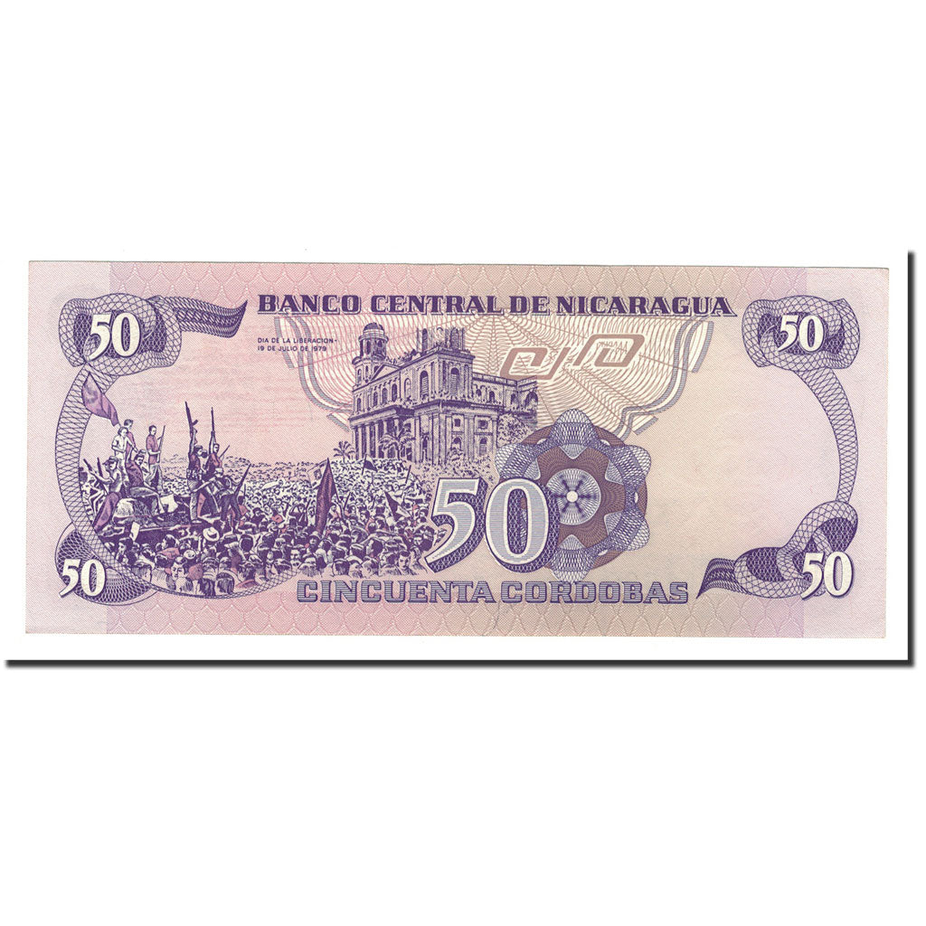 Biljet, Nicaragua, 50 Cordobas, L.1984, KM:140, NIEUW