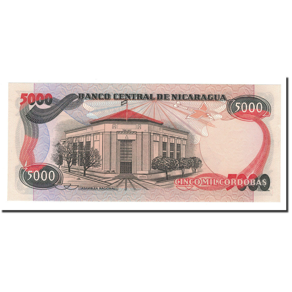 Banknote, Nicaragua, 5000 Cordobas, 1985, KM:146, UNC(65-70)