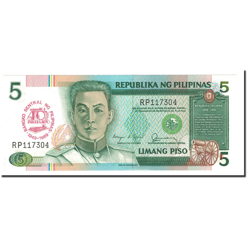 Philippines, 5 Piso, 1989, KM:177a, NEUF