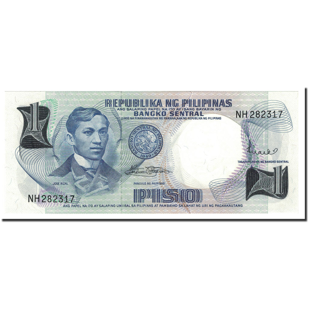 Banconote, Filippine, 1 Piso, 1969, KM:142b, Undated, FDS