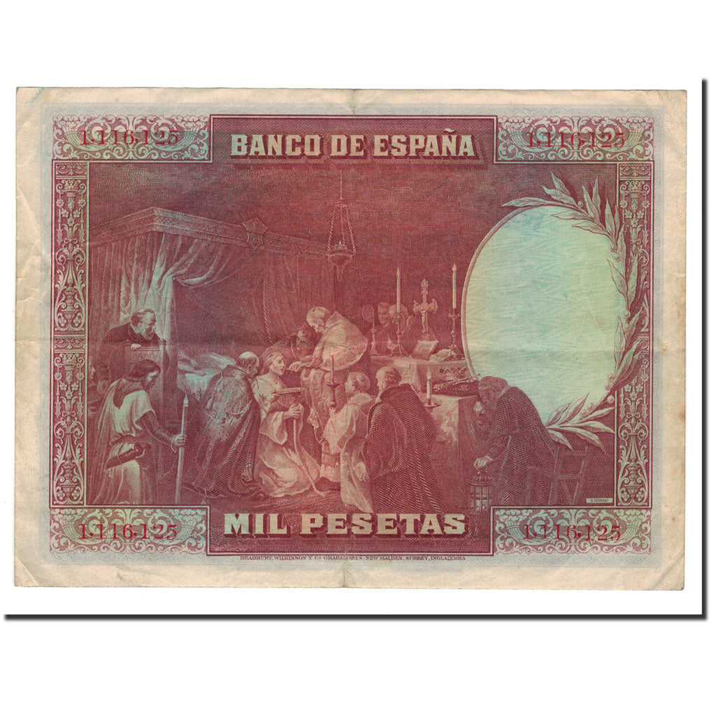 Geldschein, Spanien, 1000 Pesetas, 1928, 1928-08-15, KM:78a, SS+