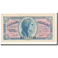 Banknote, Spain, 50 Centimos, 1937, KM:93, UNC(64)