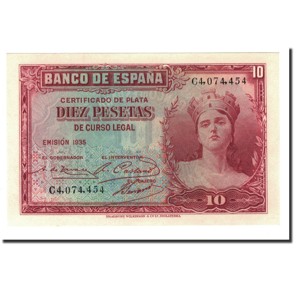 Banconote, Spagna, 5 Pesetas, 1935, KM:97s, FDS