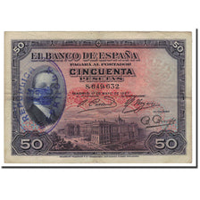 Spain, 50 Pesetas, 1927, KM:80, 1927-05-17, VF(30-35)