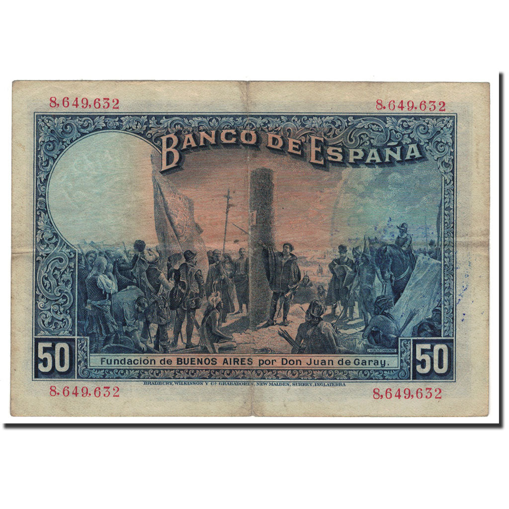 Spain, 50 Pesetas, 1927, KM:80, 1927-05-17, VF(30-35)