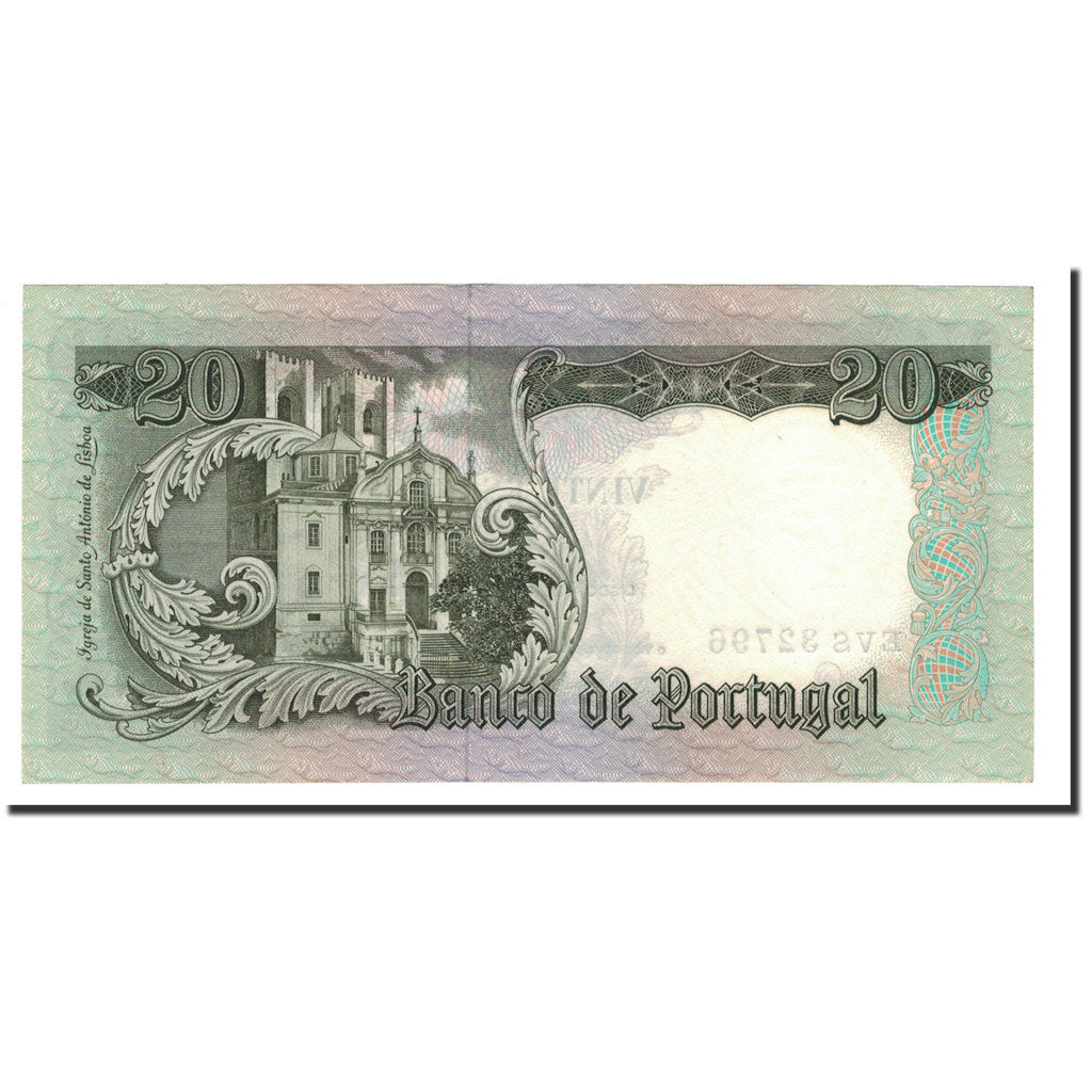 Billet, Portugal, 20 Escudos, 1964, 1964-05-26, KM:167b, NEUF