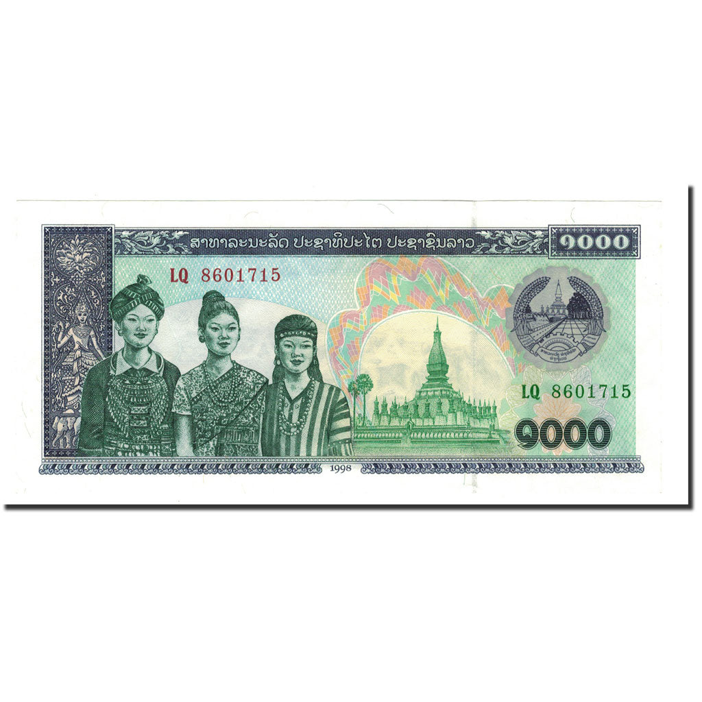 Banconote, Laos, 1000 Kip, 1998, KM:32Aa, FDS