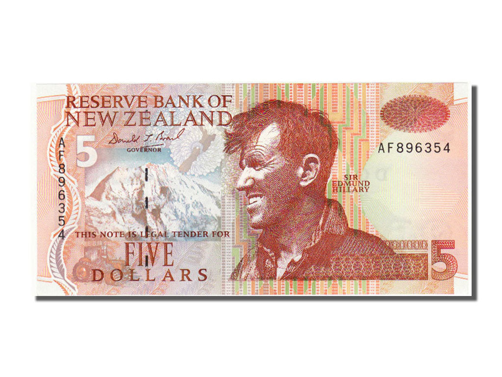 New Zealand, 5 Dollars, KM #177a, UNC(65-70), AF 896354