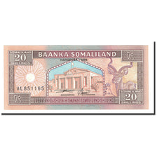 Biljet, Somaliland, 20 Shillings = 20 Shilin, 1996, KM:3b, NIEUW
