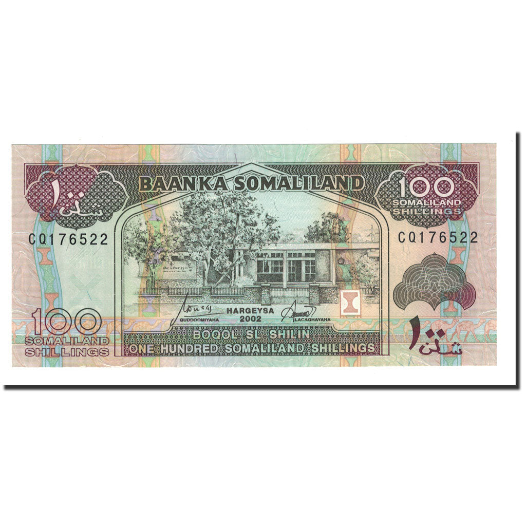 Banknote, Somaliland, 100 Shillings = 100 Shilin, 2002, KM:5d, UNC(65-70)
