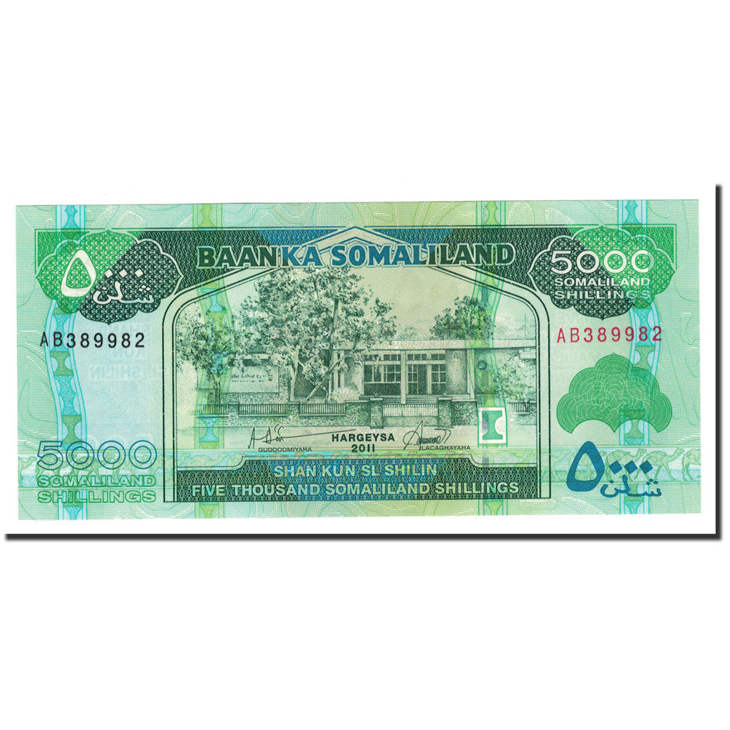 Banconote, Somaliland, 5000 Shillings, 2011, KM:21, FDS