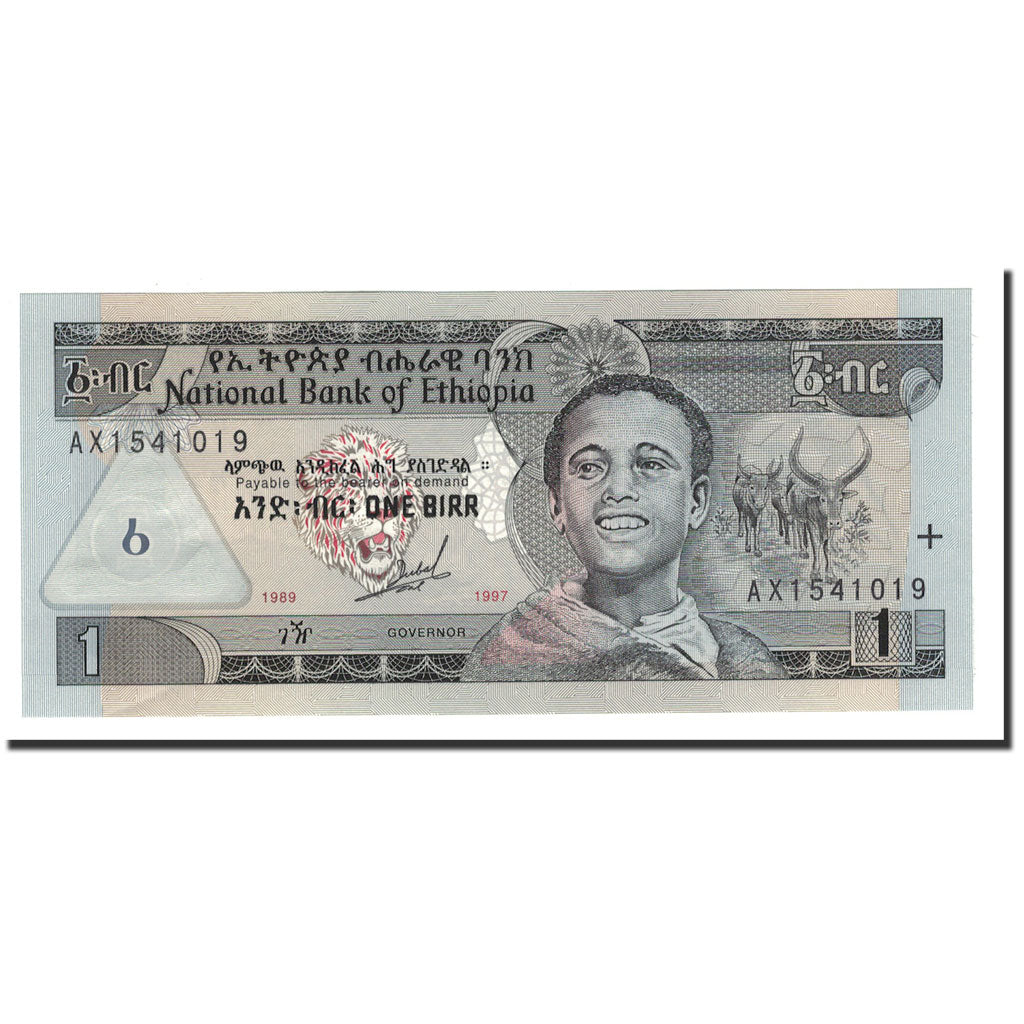 Banknote, Ethiopia, 1 Birr, 1997 EE 1989, KM:46a, UNC(65-70)