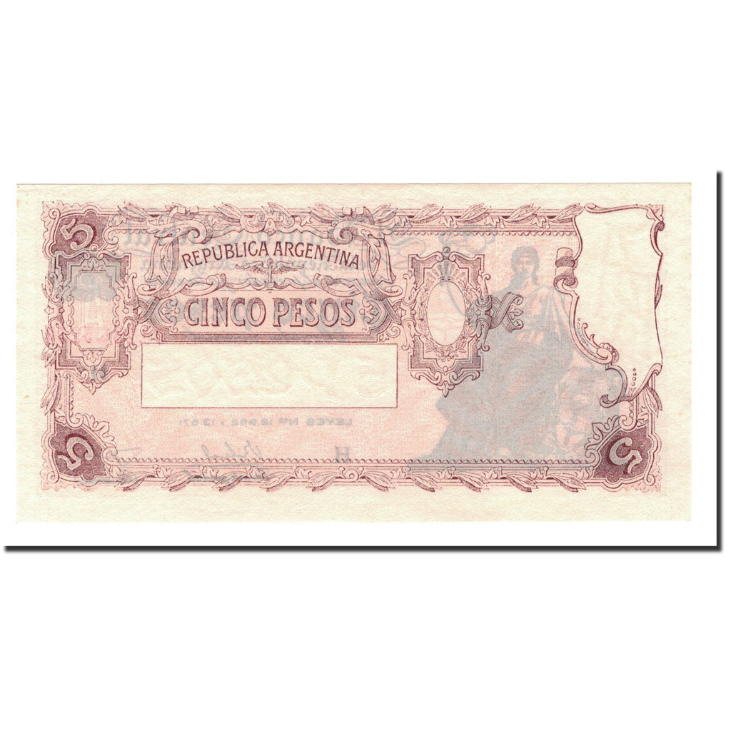 Banknote, Argentina, 5 Pesos, Undated (1951-59), KM:264x, UNC(65-70)