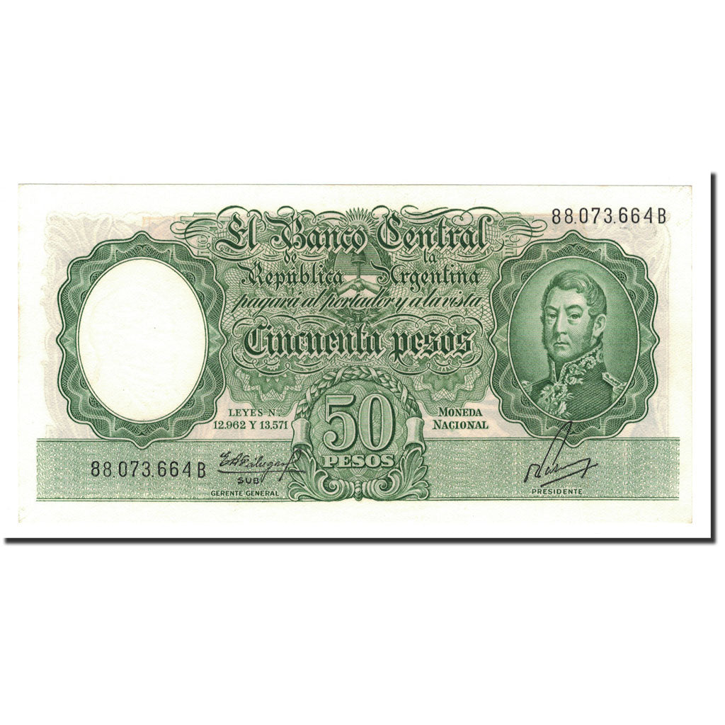 Banknote, Argentina, 50 Pesos, undated (1955-68), KM:271c, UNC(65-70)