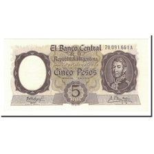 Banknote, Argentina, 5 Pesos, undated (1960-62), KM:275c, UNC(65-70)