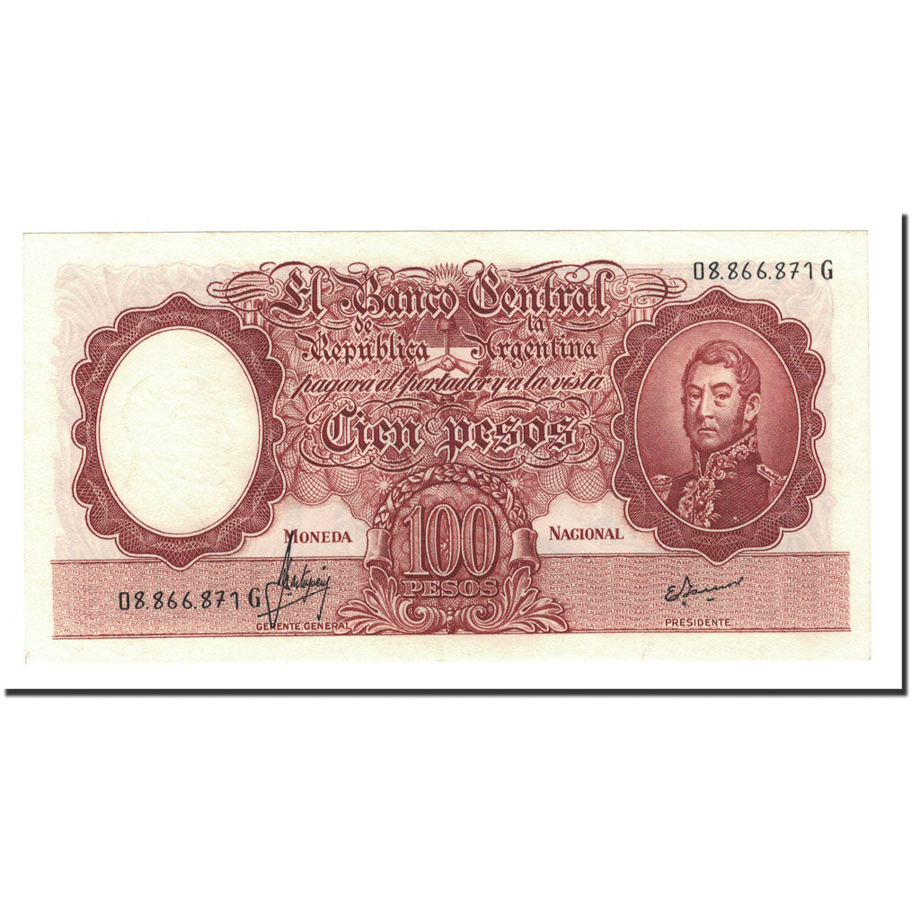 Banknote, Argentina, 100 Pesos, undated (1967-69), KM:277, UNC(65-70)