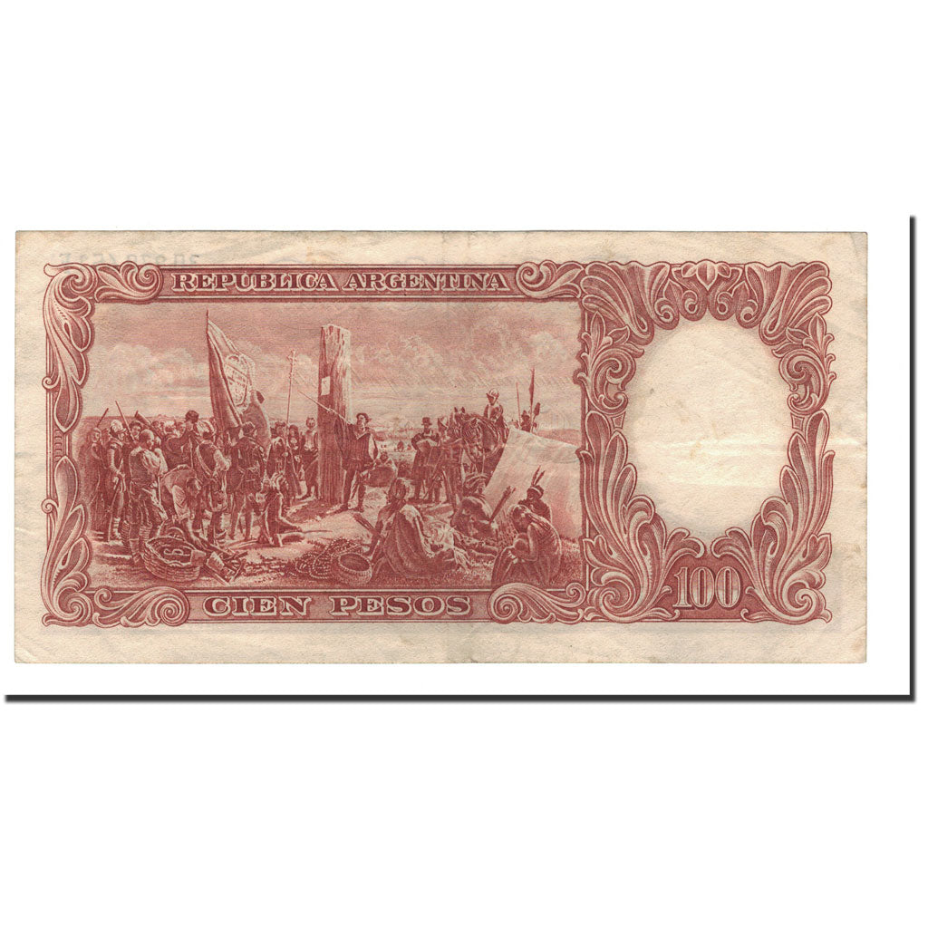 Banknote, Argentina, 100 Pesos, undated (1967-69), KM:277, AU(50-53)