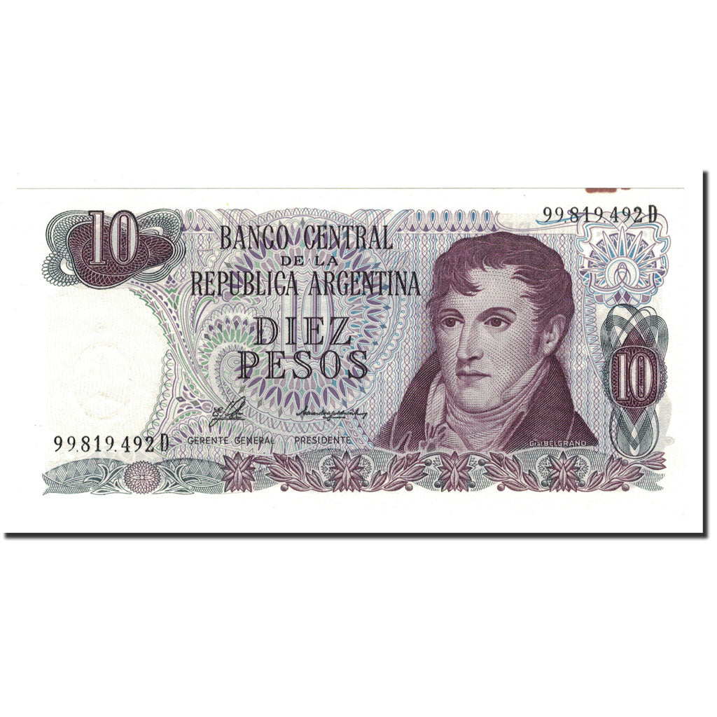 Billet, Argentine, 10 Pesos, Undated 1976, KM:300, SPL+