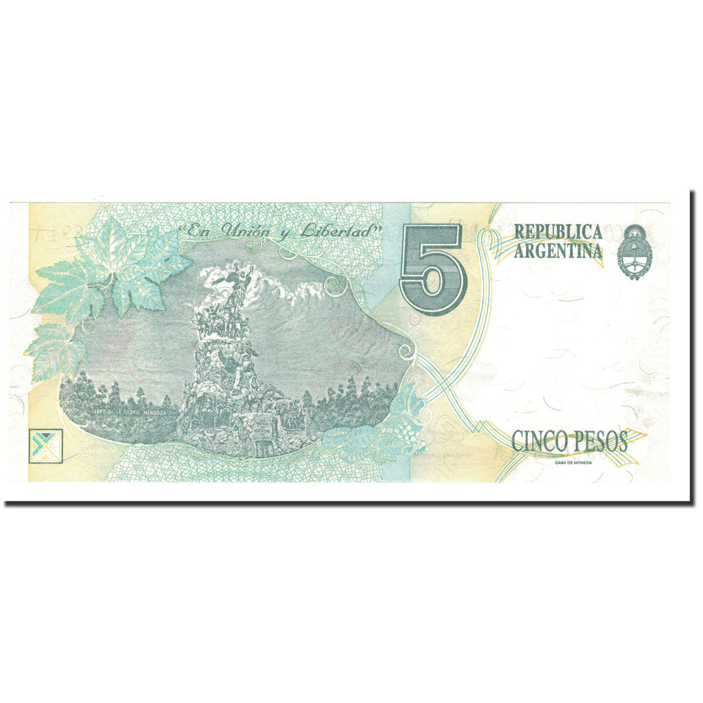 Argentina, 5 Pesos, UNDATED (1992-1997), KM:341a, UNC(63)