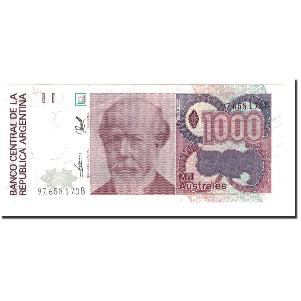 Banknote, Argentina, 1000 Australes, Undated (1988-90), KM:329b, UNC(60-62)