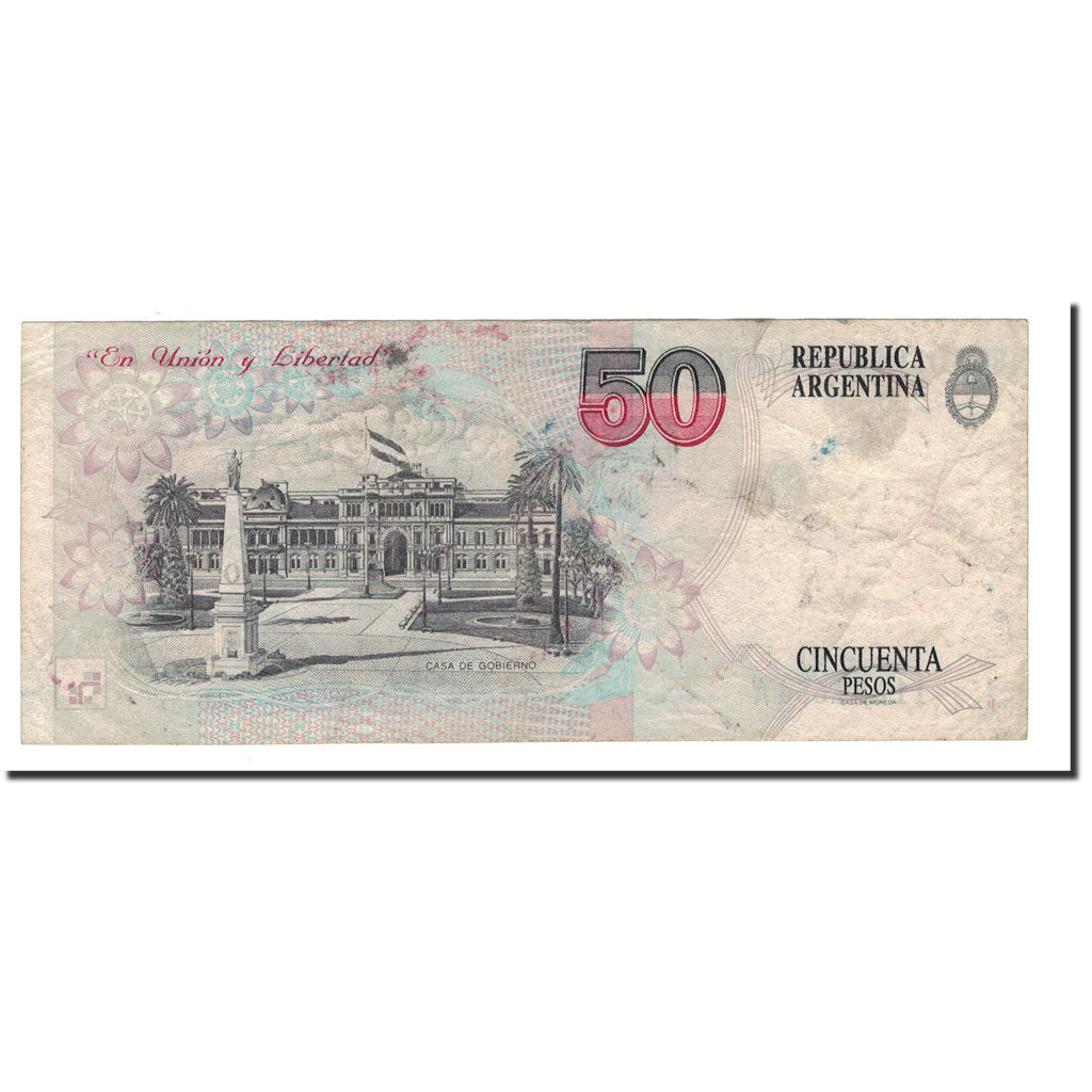 Argentina, 50 Pesos, UNDATED (1992-1997), KM:344a, VF(30-35)