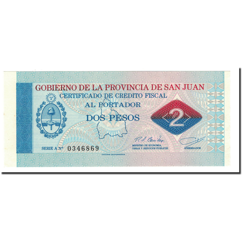 Argentina, 2 Pesos, 1995, KM:S2652, UNC(65-70)