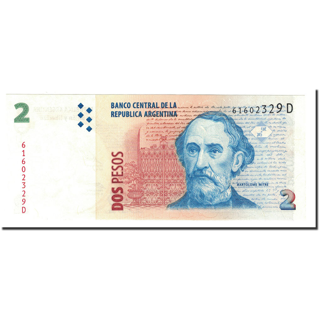Banknote, Argentina, 2 Pesos, Undated (2002), KM:352, UNC(65-70)