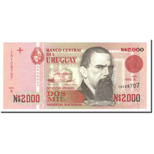 Banknote, Uruguay, 2000 Nuevos Pesos, 1989, KM:68a, UNC(65-70)